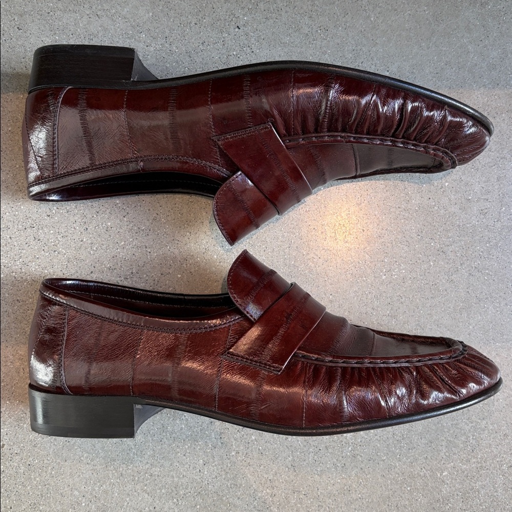The Row Eel-Skin Soft Loafers 39.5 View 2